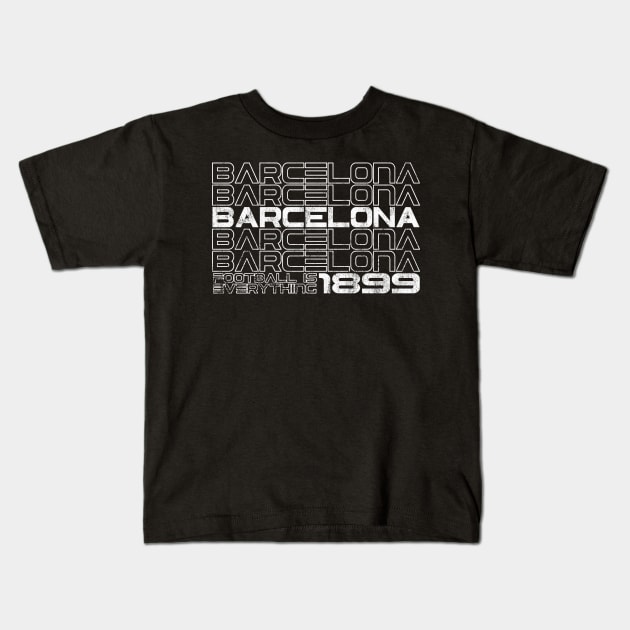 Football Is Everything - Barcelona FC Crossbar Retro Kids T-Shirt by FOOTBALL IS EVERYTHING